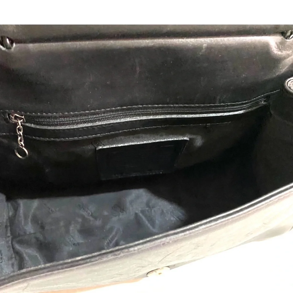 Coach vintage black leather crossbody handbag - Picture 5 of 10